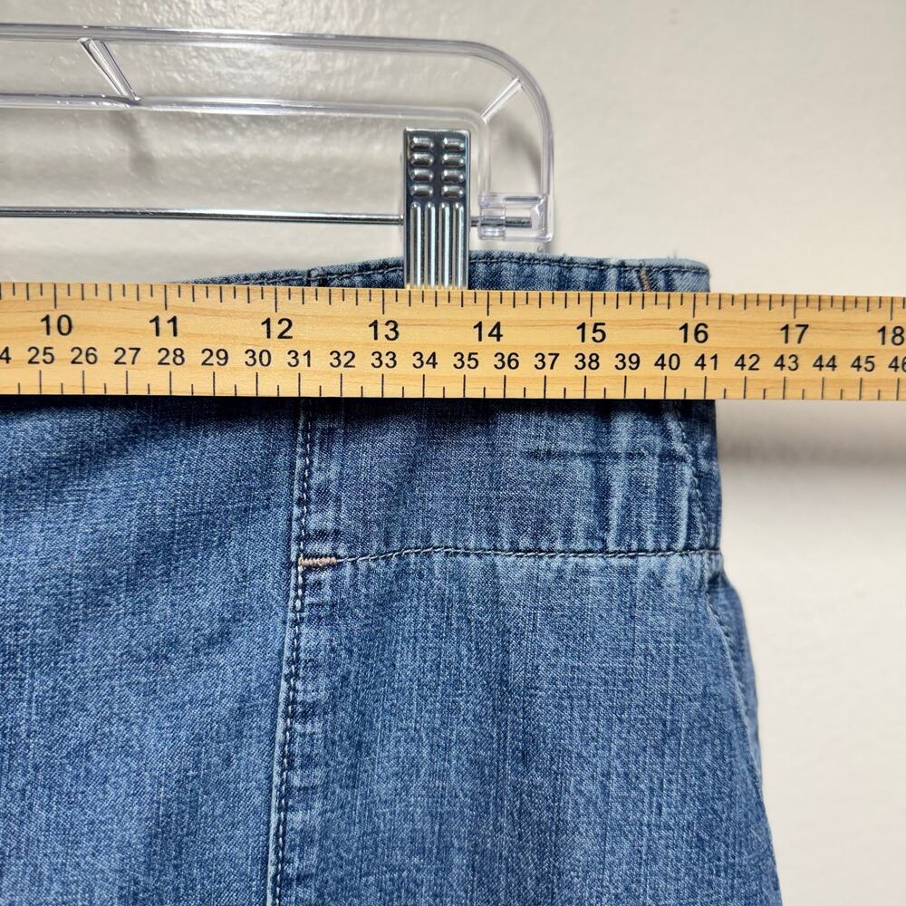 Free People WeTheFree Denim Cargo Pants Wide Leg Utility Streetwear Y2K Cotton L - Picture 8 of 13